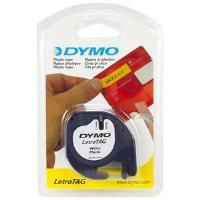 DYMO S0721610 12mm x 4m - Black on White Plastic Tape