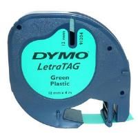 DYMO S0721640 12mm x 4m - Black on Green Plastic Tape