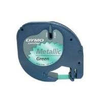 DYMO S0721740 12mm x 4m - Black On Metallic Green Tape