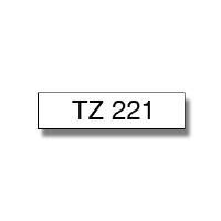 Brother TX221 9mm x 15m Black on White Gloss Tape