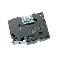 Brother TX551 24mm x 15m Black on Blue Gloss Tape