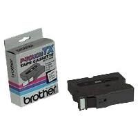Brother TX251 24mm x 15m Black on White Gloss Tape