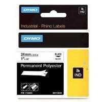 DYMO Rhino 1734523 - 24mm x 5.5m - Black on White Polyester Tape