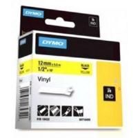 DYMO Rhino 18432 - 12mm x 5.5m - Black on Yellow Vinyl Tape