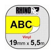 DYMO Rhino 18433 - 19mm x 5.5m - Black on Yellow Vinyl Tape