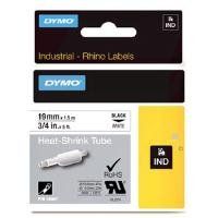 DYMO Rhino 18057 - 19mm x 1.5m - Black on White Heat Shrink Tubing Tape