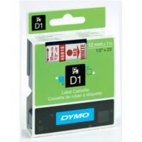 DYMO D1 45015 - 12mm x 7m - Red on White Tape