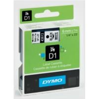 DYMO D1 43613 - 6mm x 7m - Black on White Tape