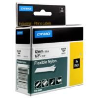 DYMO Rhino 18488 - 12mm x 3.5m - Black on White Flexible Nylon Tape