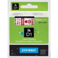 DYMO D1 45805 - 19mm x 7m - Red on White Tape