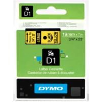 DYMO D1 45808 - 19mm x 7m - Black on Yellow Tape