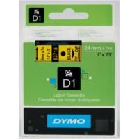 DYMO D1 53718 - 24mm x 7m - Black on Yellow Tape