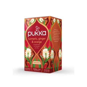 Pukka Turmeric Ginger Orange Tea Bags Organic (Pack of 20) 45060519140751