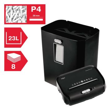 Rexel Promax QS 8/23 Cross-Cut P-4 Shredder Black 2104583