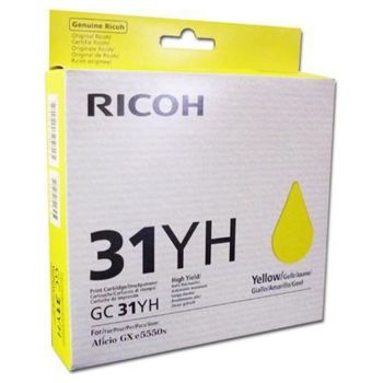 Ricoh 405704 Yellow Gel - High Yield GC 31YH (4,000 prints*)