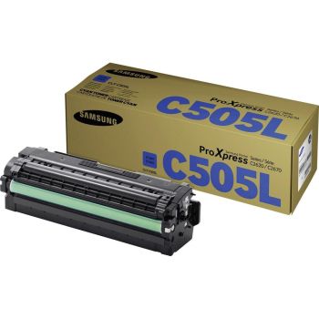 Samsung CLT-C505L/ELS Cyan Toner Cartridge (3,500 Pages)