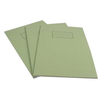 Silvine Ruled Feint With Margin Green A4 Exercise Book 80 Pages (10 Pack) EX110