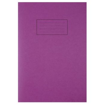 Silvine Ruled Feint With Margin Purple A4 Exercise Book 80 Pages (10 Pack) EX111