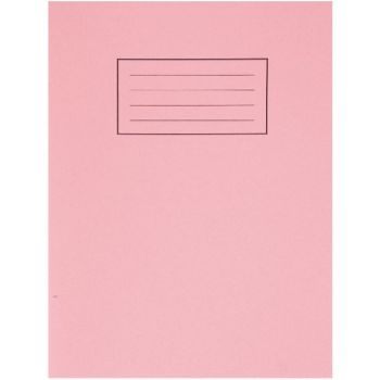 Silvine Exercise Book 80 Plain Pages Pink 229x178mm (10 Pack) EX112
