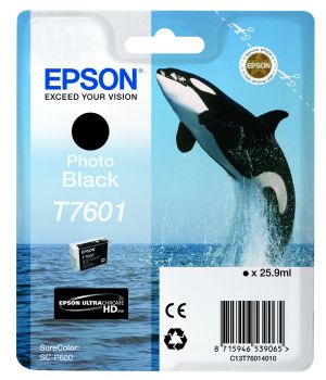 Epson T7601 Black Ink Cartridge (25.9ml) C13T76014010