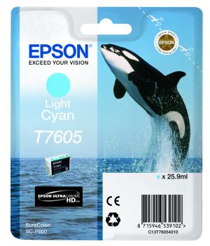 Epson T7605 Light Cyan Ink Cartridge (25.9ml) C13T76054010