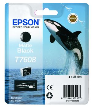 Epson T7608 Matte Black Ink Cartridge (25.9ml) C13T76084010