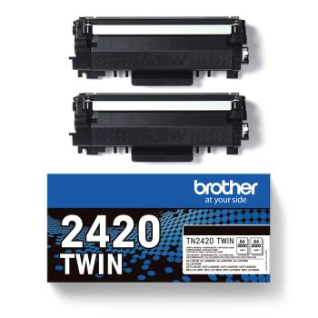 Brother TN2420 High Capacity Black Toner Cartridge (2 x 3,000 Pages*) Twin Pack - TN2420TWIN