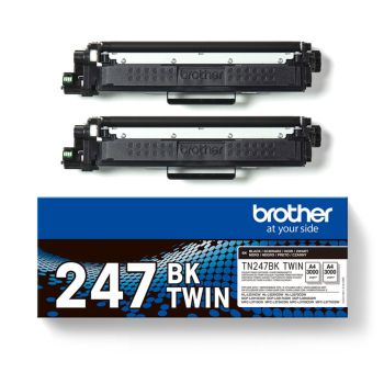 Brother TN247BK Black Toner Cartridge (2 x 3,000 Pages*) Twin Pack