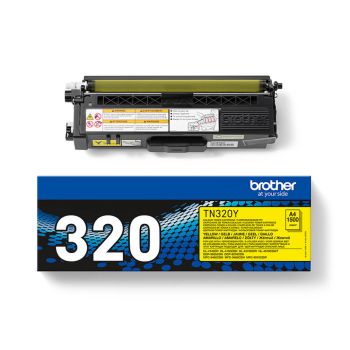 Brother TN320Y Standard Yield Yellow Toner (1,500 pages*)