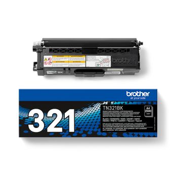Brother TN321BK Black Toner Cartridge (2,500 pages*)