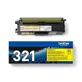 Brother TN321Y Yellow Toner Cartridge (1,500 pages*)
