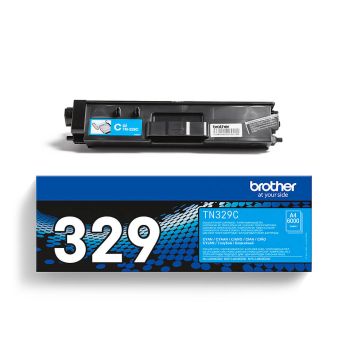 Brother TN329C Extra High Yield Cyan Toner Cartridge (6,000 pages*)