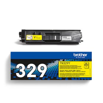 Brother TN329Y Extra High Yield Yellow Toner Cartridge (6,000 pages*)
