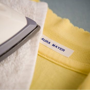 Compatible Brother TZFA3 TZEFA3 12mm Fabric Iron-On Blue On White Tape