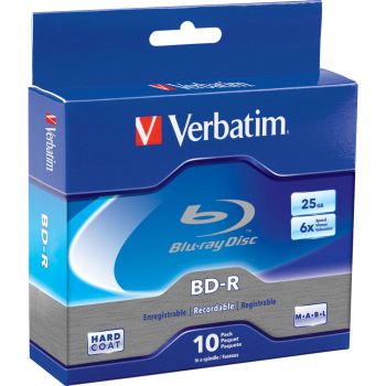 Verbatim VM43713 Jewel Case 10 Pack (25gb, 6x Speed)