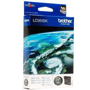 Brother LC985BK Black Ink Cartridge (300 pages*)