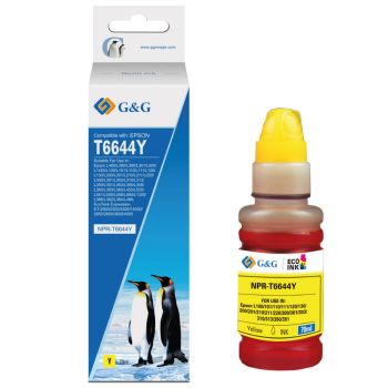 Compatible Epson C13T664440 T6644 Yellow Ink Bottle (6,500 pages*)