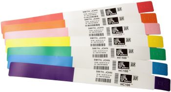 Zebra Z-Band Splash Blue Wristbands 25x254mm (6 Rolls) 10012717-3K