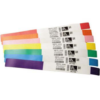 Zebra Z-Band Fun Wristband Blue Self-Adhesive Label 25x254mm (6 Rolls) 10012713-3K