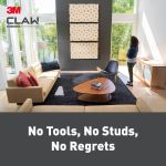 3M Claw Drywall Picture Hanger 7kg (Pack of 2) 7100269135 image 6