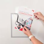 Announce Frame Solo A4 Magnetic Stripes Silver Grey (Pack of 2) AA50004 image 2