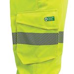 Arco Responsible Yellow Hi-Vis Cargo Trousers with Kneepad Pockets 32R image 3