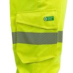 Arco Responsible Yellow Hi-Vis Cargo Trousers with Kneepad Pockets 36R image 3