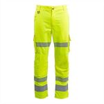 Arco Responsible Yellow Hi-Vis Cargo Trousers with Kneepad Pockets 40R image 1