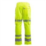Arco Responsible Yellow Hi-Vis Cargo Trousers with Kneepad Pockets 42R image 2