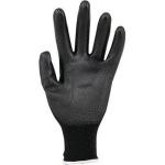 Arco Essentials Black PU-Coated Polyester Work Gloves 7 (Pack of 12) image 2
