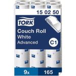 Tork Advanced C1 White Couch Roll (Pack of 9) image 1