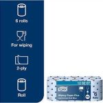 Tork M2 Centrefeed Wiping Paper Plus Blue Roll (Pack of 6) image 3