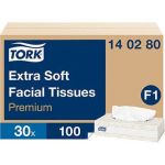 Tork Premium F1 White Extra-Soft Facial Tissues (Pack of 30) image 1