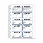 Avery Visitor Sign-In Book with 250 Paper Badges 4850S-THR.UK image 1